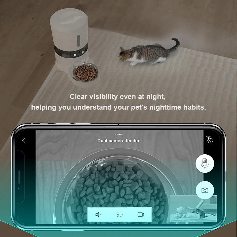 HEYBO Automatic Pet Feeder with Camera | App Controlled