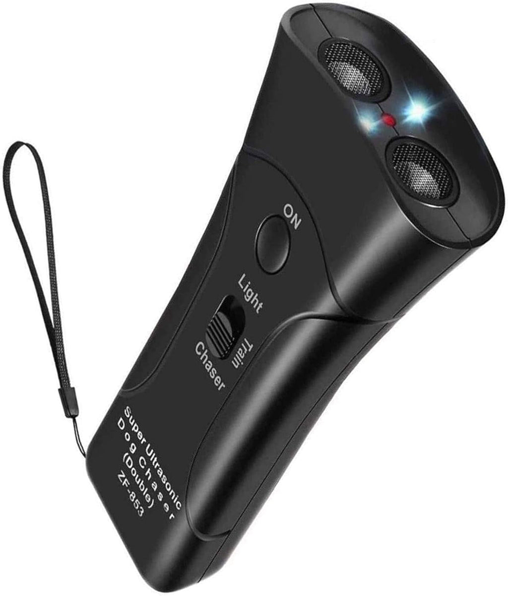 Ultrasonic Dog Bark Control Device – Handheld Trainer with LED Flashlight & Wrist Strap