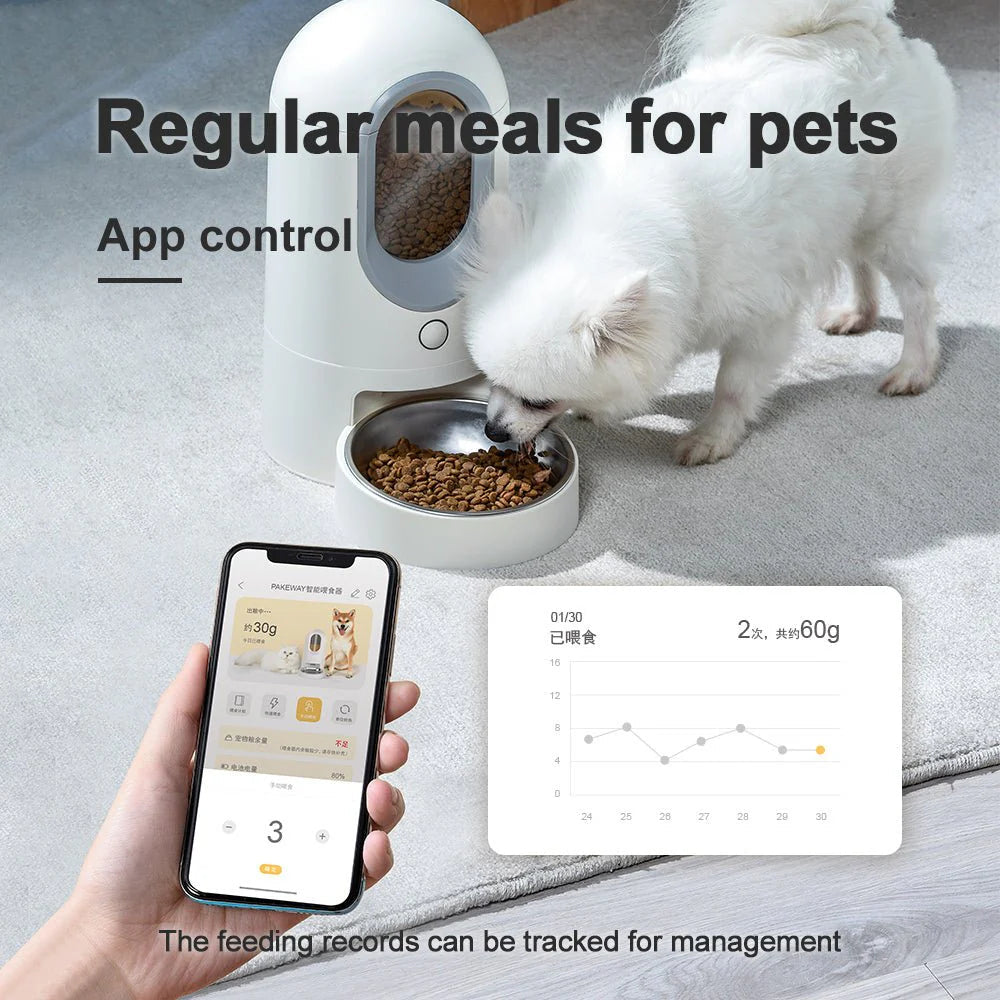 HEYBO Automatic Cat Feeder Timed Cat Food Dispenser Wifi with APP Control for Remote