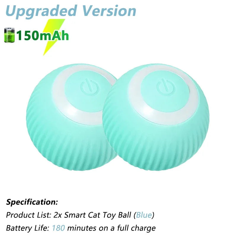 Electric Rolling Ball Cat Toy - USB Rechargeable, Auto Obstacle Avoidance