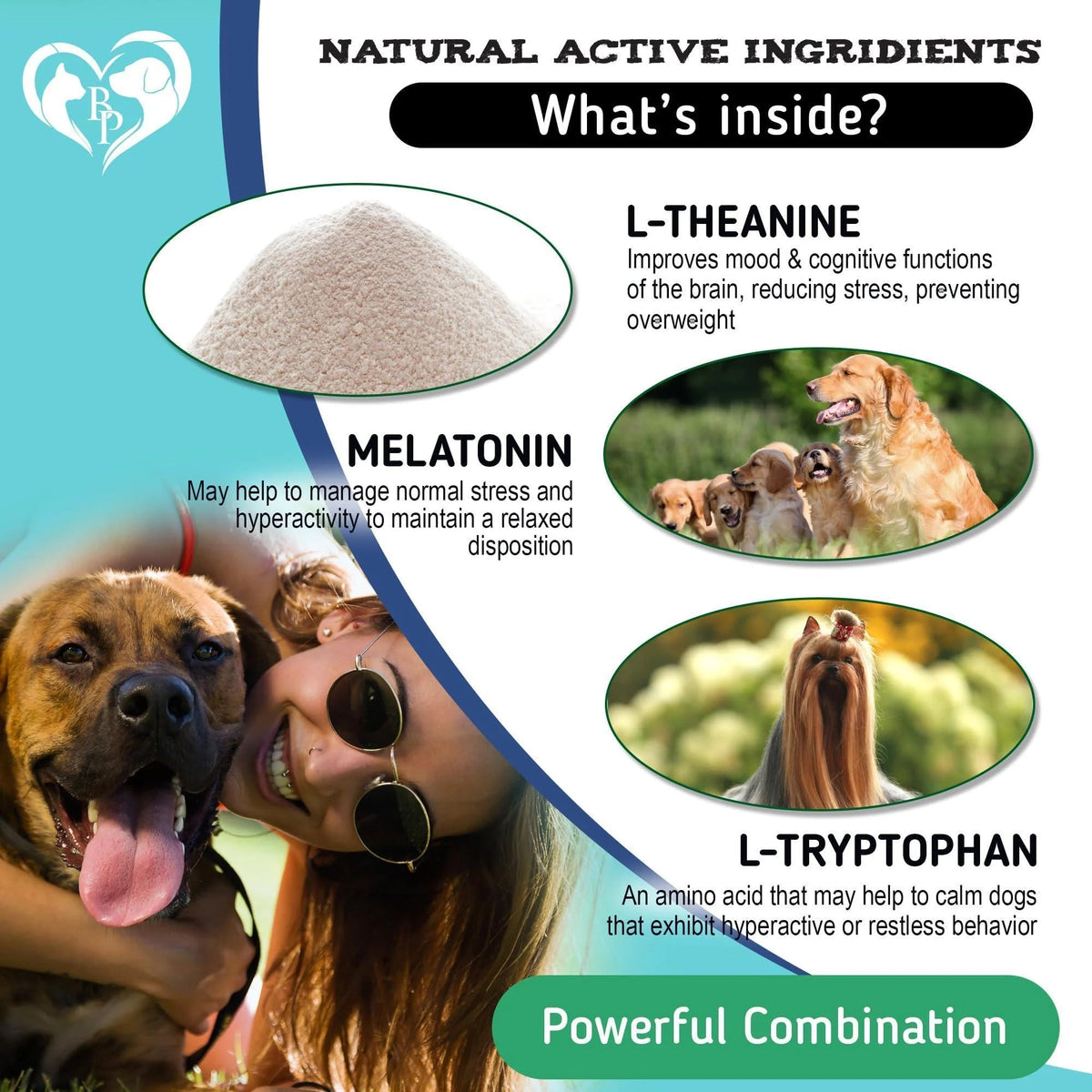 Hemp Calming Chews for Dogs - Natural Soft Treats with Chamomile & Valerian