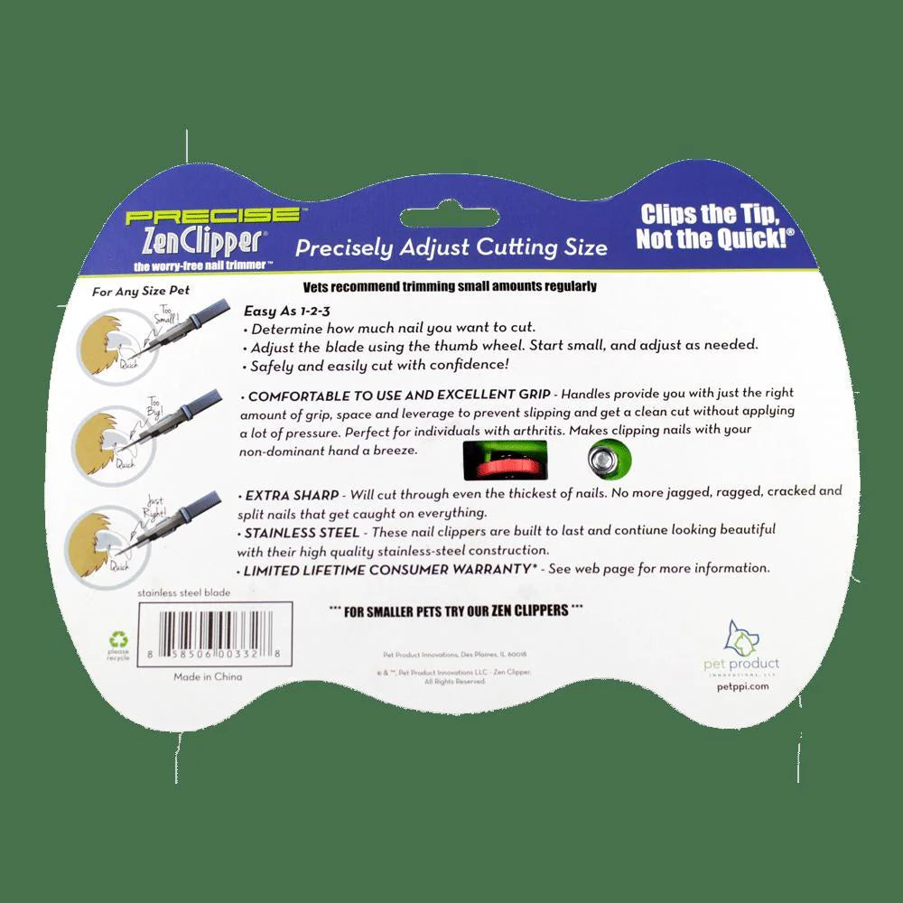 Zen Clipper Precise Junior – Safe, Adjustable Nail Clipper for All Sizes of Pets.