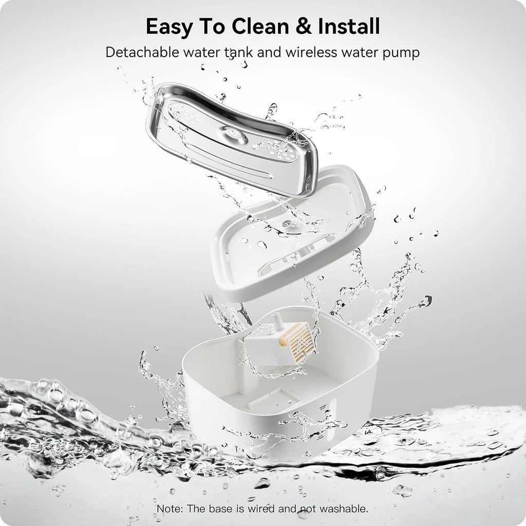 HEYBO Pet Water Fountain Water Dispenser with Smart Pump