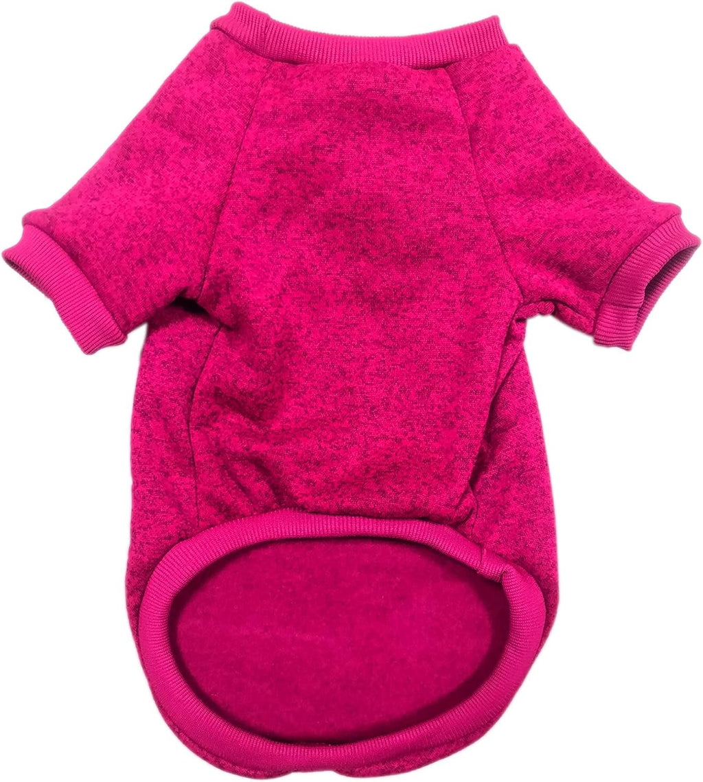 Small Dog Sweater Warm Winter Puppy Pet Coat Soft Sweater Clothes for Small Dogs Outfit (XS, Wine Red)