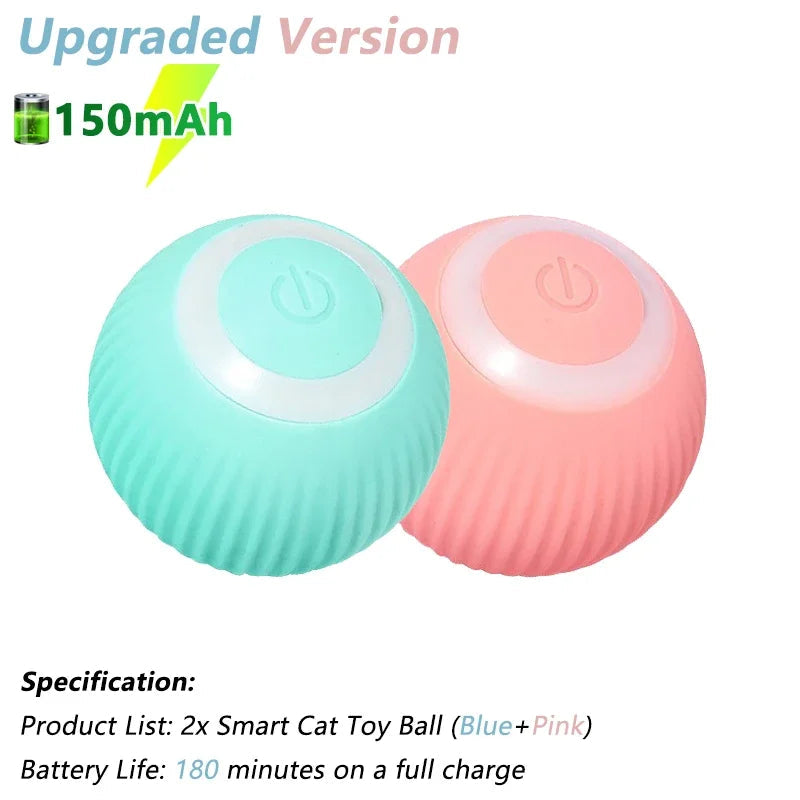 Electric Rolling Ball Cat Toy - USB Rechargeable, Auto Obstacle Avoidance