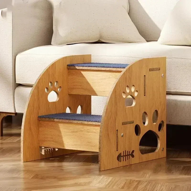 Pet Stairs for Bed Dog Steps Pet Stairs Dog Ramp High Bed Climbing Dog Bed Steps Non-Slip Wooden Dog Stairs for (Copy)