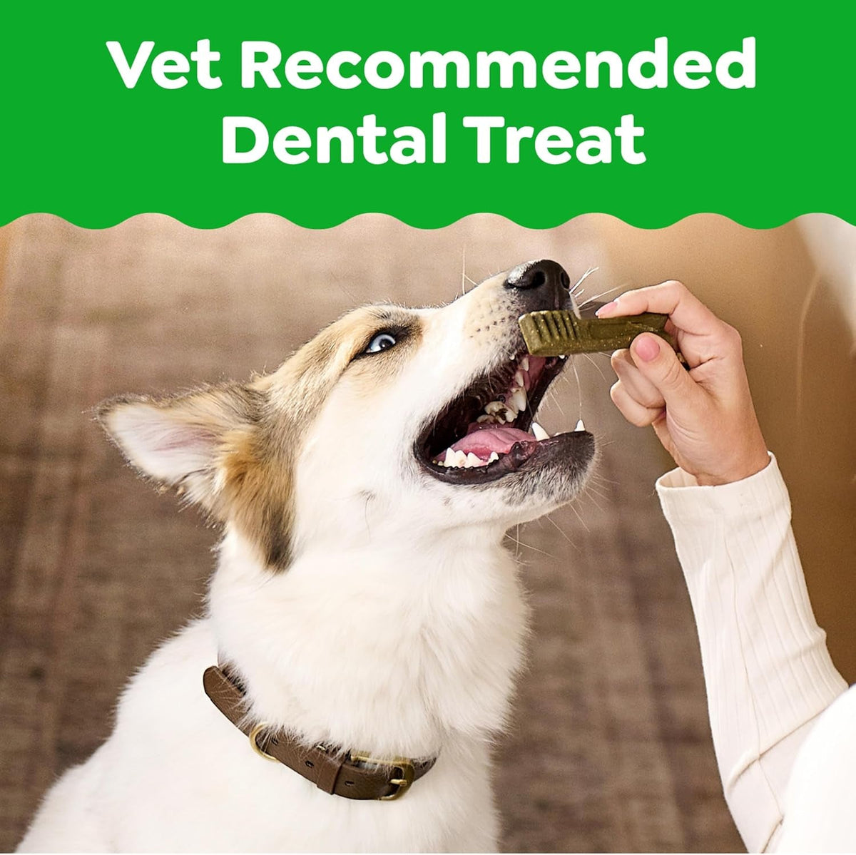 Veterinarian-Recommended Adult Natural Dental Dog Treats Large Size, Dog Dental Chews, Original Flavor, 54 Oz. Pack, 34 Count