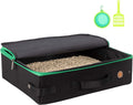 Portable Travel Litter Box for Cats with Lid to Contain Litter and Odor. Easy to Carry, Clean and Store. Easy for Car Travel, Hotle Stays, Flying with Cats