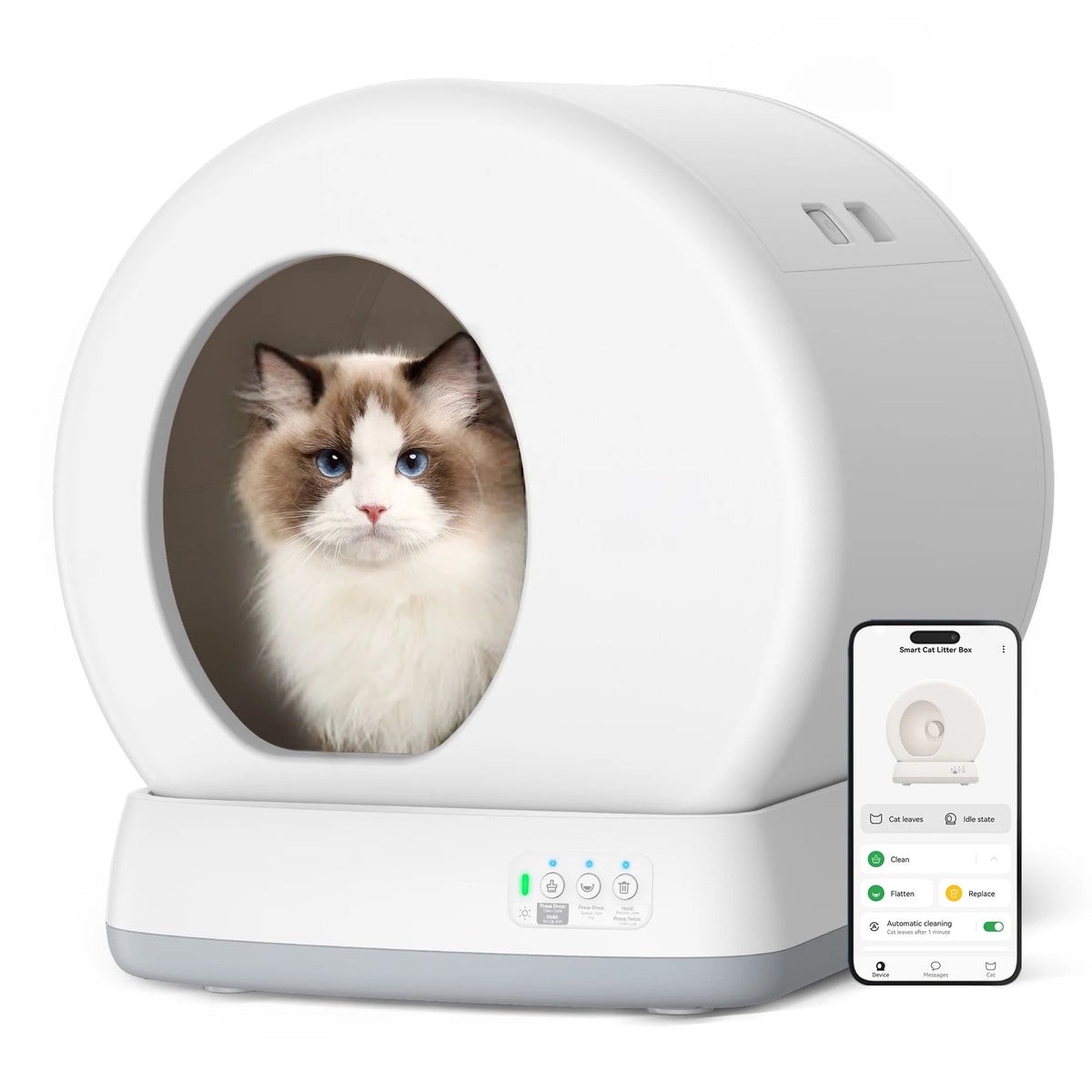 Self-Cleaning Cat Litter Box with App Control & Odor Isolation – Auto Smart Litter Box