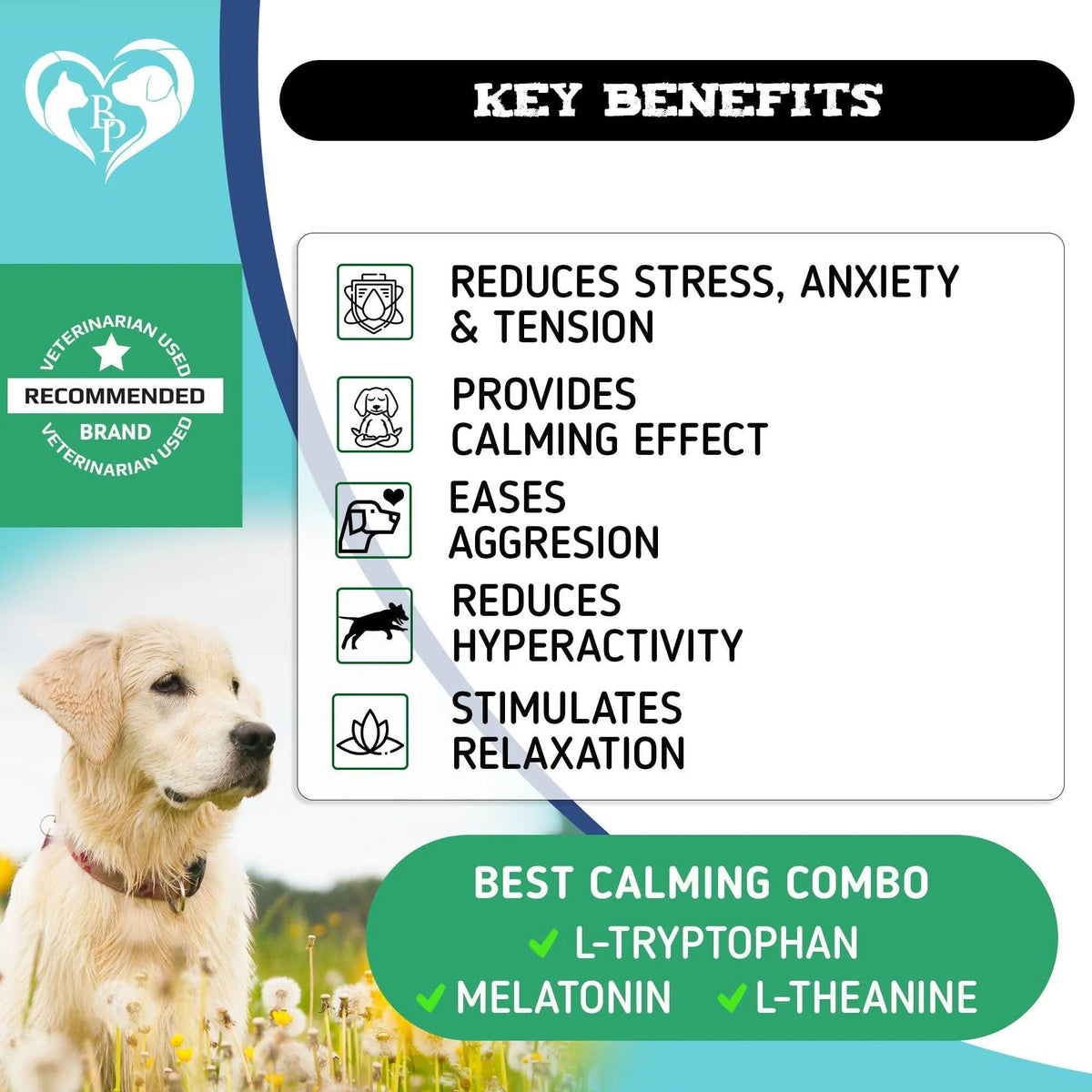 Hemp Calming Chews for Dogs - Natural Soft Treats with Chamomile & Valerian