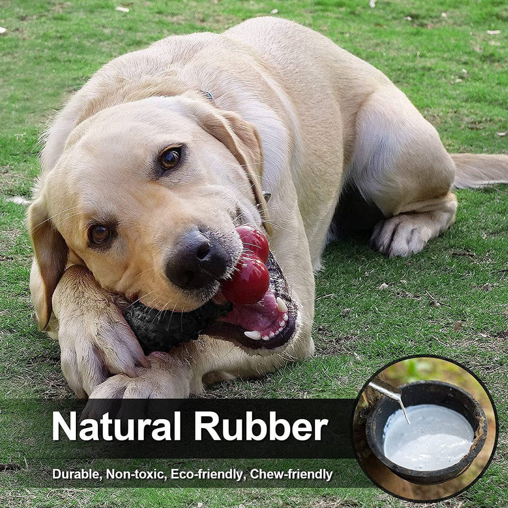 Indestructible Dog Bone Toy for Aggressive Chewers - Interactive Chew Toy for Large & Medium Dogs by Dinosam