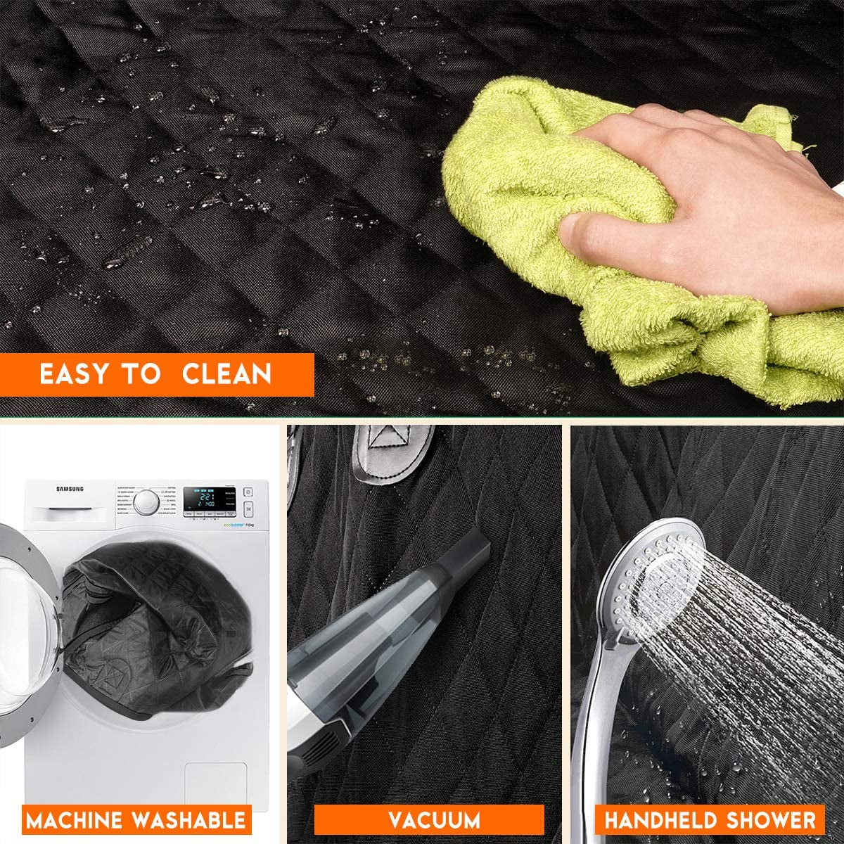 Waterproof Dog Car Seat Cover - Non-Slip Back Seat Protector for Cars, Trucks & SUVs