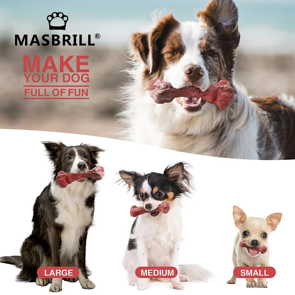 Indestructible Dog Chew Toys for Large Aggressive Chewers - Tough Teething Toys for Pet Dental Care & Boredom Relief