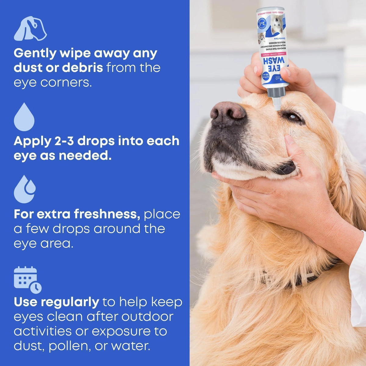Cat Dog Eye Wash Drops Tear Stain Remover Cleaner Eye Infection Treatment