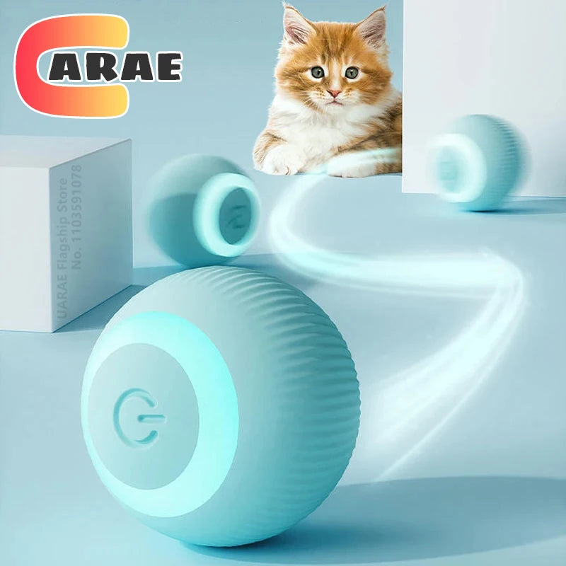 Electric Rolling Ball Cat Toy - USB Rechargeable, Auto Obstacle Avoidance