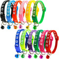 12-Pack Adjustable Breakaway ID Collars with Bells for Newborn Puppies and Kittens - Perfect for Easy Identification!