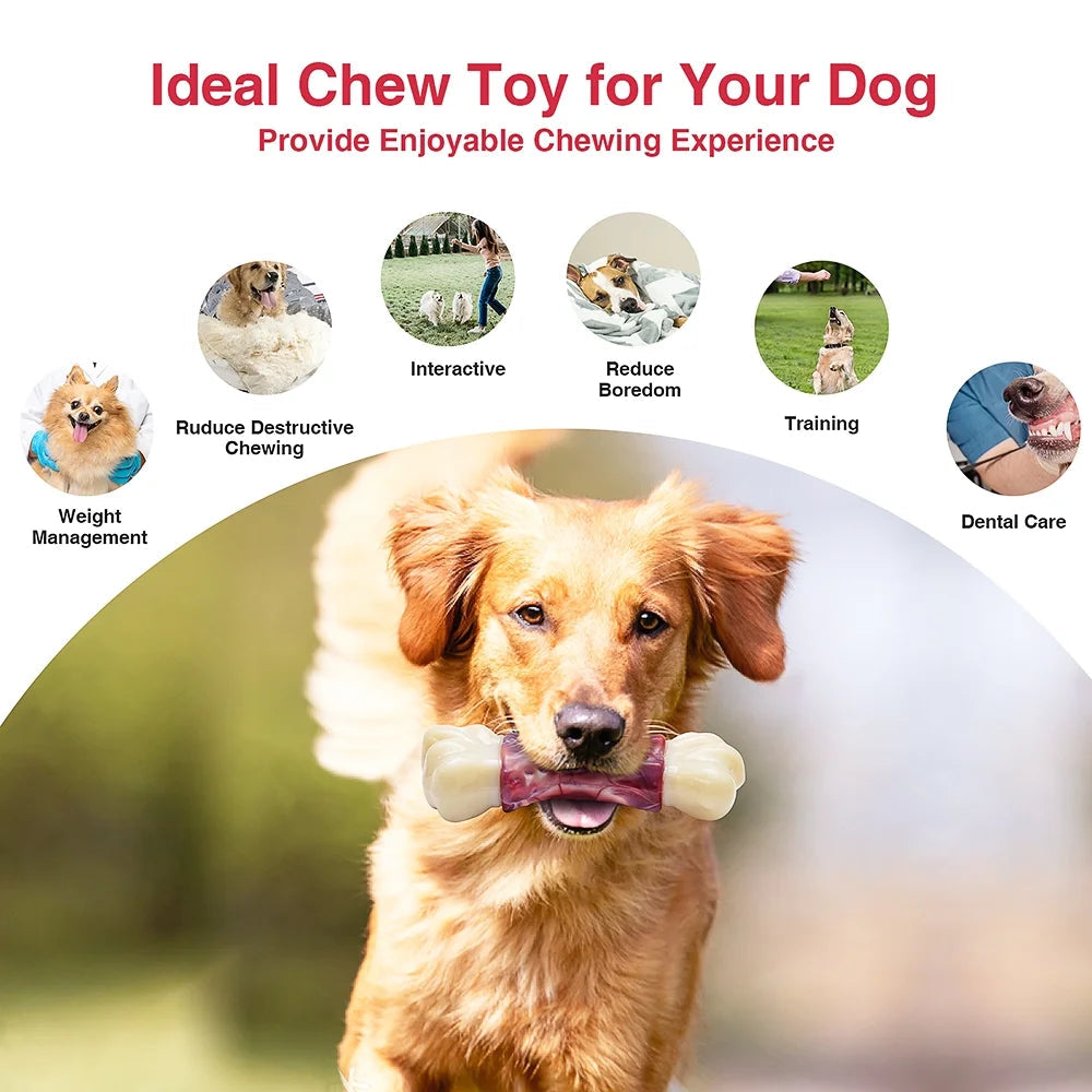 Ultimate Large Dog Chew Toy for Aggressive Chewers - Tough Bone Design for Medium to Large Breeds, Promotes Healthy Teeth and Gums