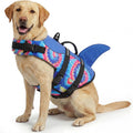 Ultimate Dog Life Jacket - Premium Safety Vest for Swimming and Boating, Stylish Shark Design for All Breeds (Blue Bandhnu, XL)