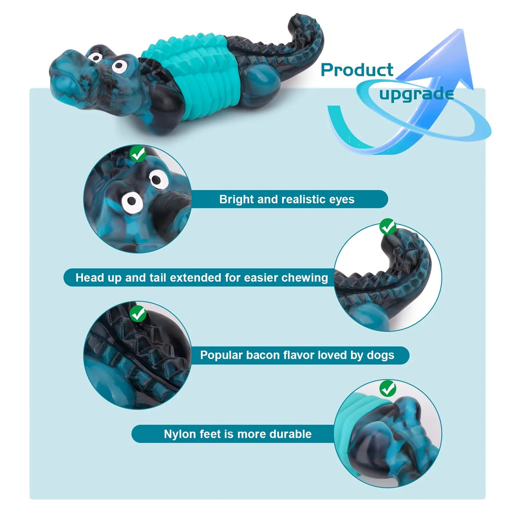 Indestructible Dog Toys for Aggressive Chewers - Durable Chewing Toys for Large Breeds in Blue