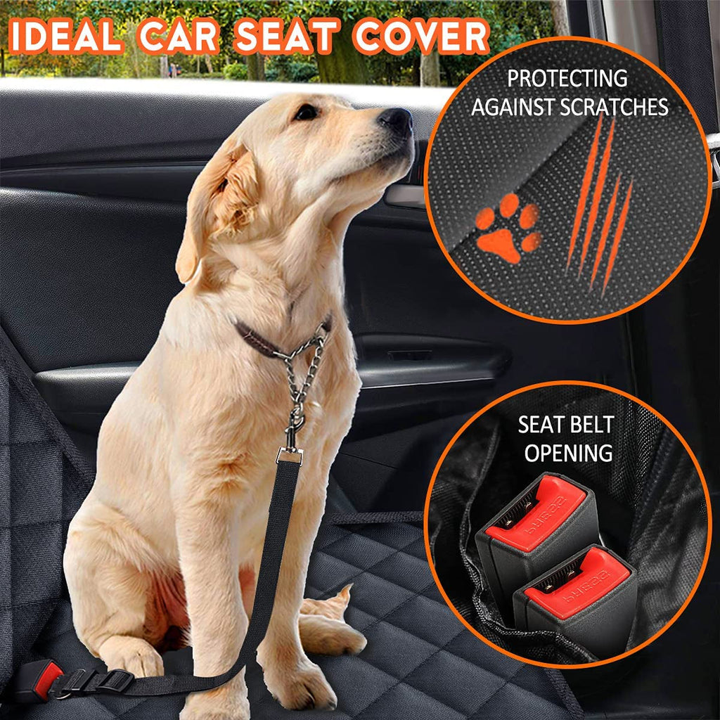 Waterproof Dog Car Seat Cover - Non-Slip Back Seat Protector for Cars, Trucks & SUVs