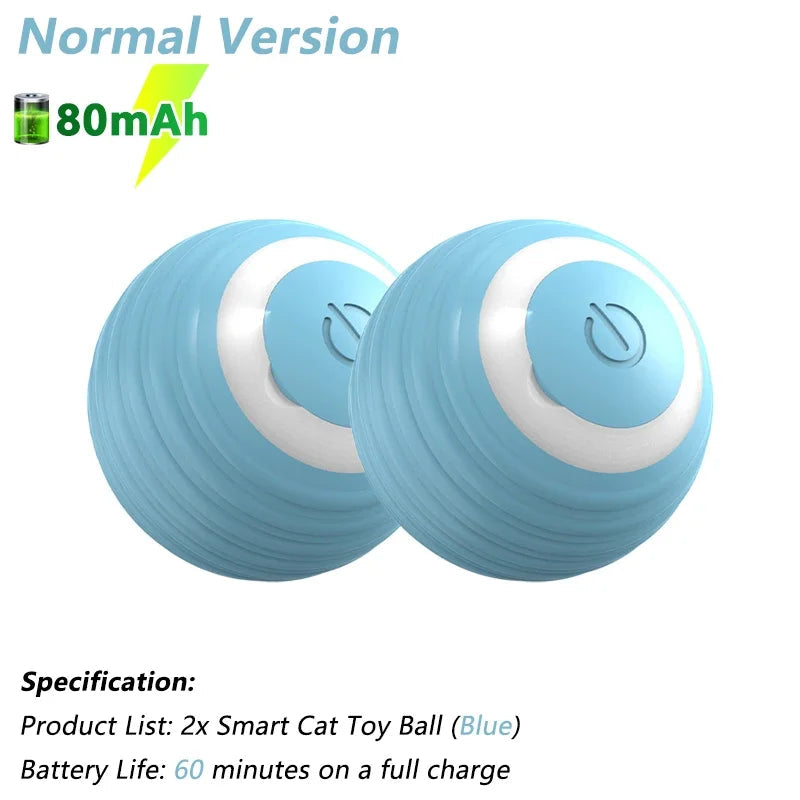 Electric Rolling Ball Cat Toy - USB Rechargeable, Auto Obstacle Avoidance