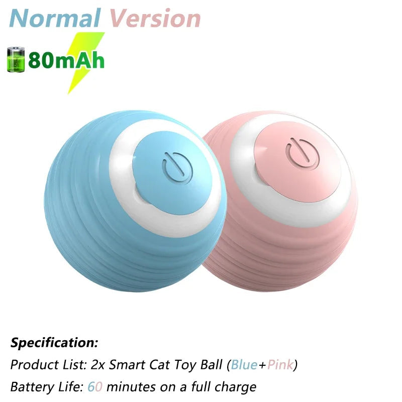 Electric Rolling Ball Cat Toy - USB Rechargeable, Auto Obstacle Avoidance