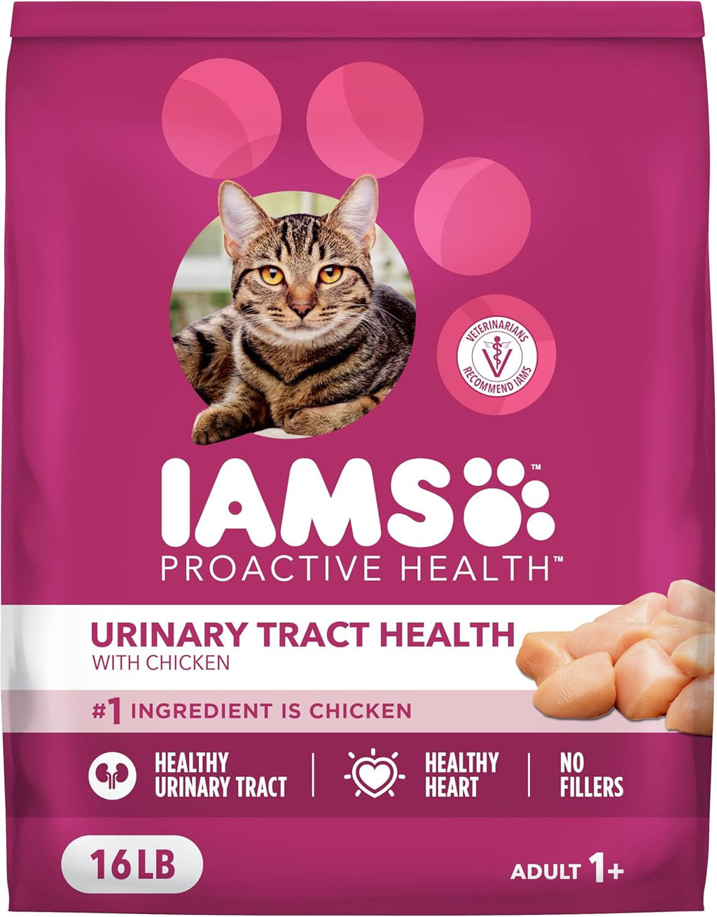 Proactive Health Dry Cat Food, Urinary Tract Health, Adult Cat Food Dry Recipe with Chicken, 16 Lb. Bag