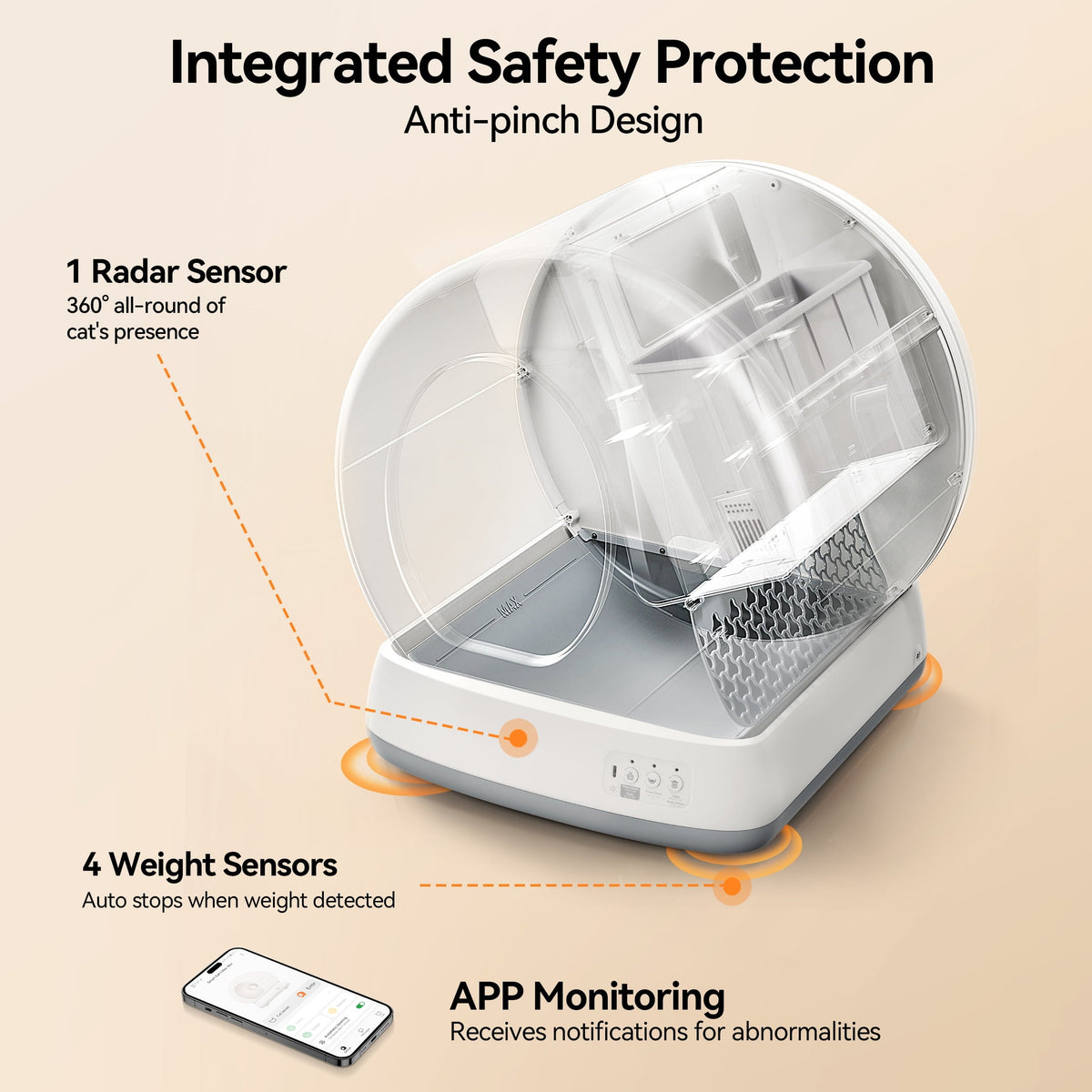 Self-Cleaning Cat Litter Box with App Control & Odor Isolation – Auto Smart Litter Box