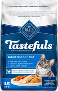 Tastefuls Natural Dry Food for Adult Indoor Cats, Chicken & Brown Rice Recipe, 15-Lb. Bag