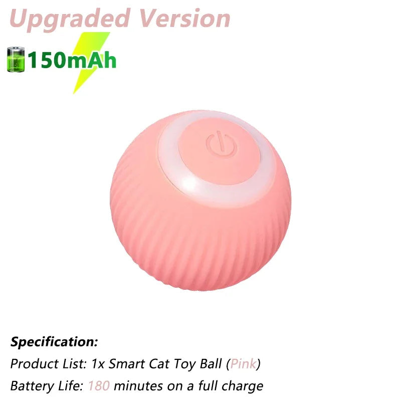 Electric Rolling Ball Cat Toy - USB Rechargeable, Auto Obstacle Avoidance