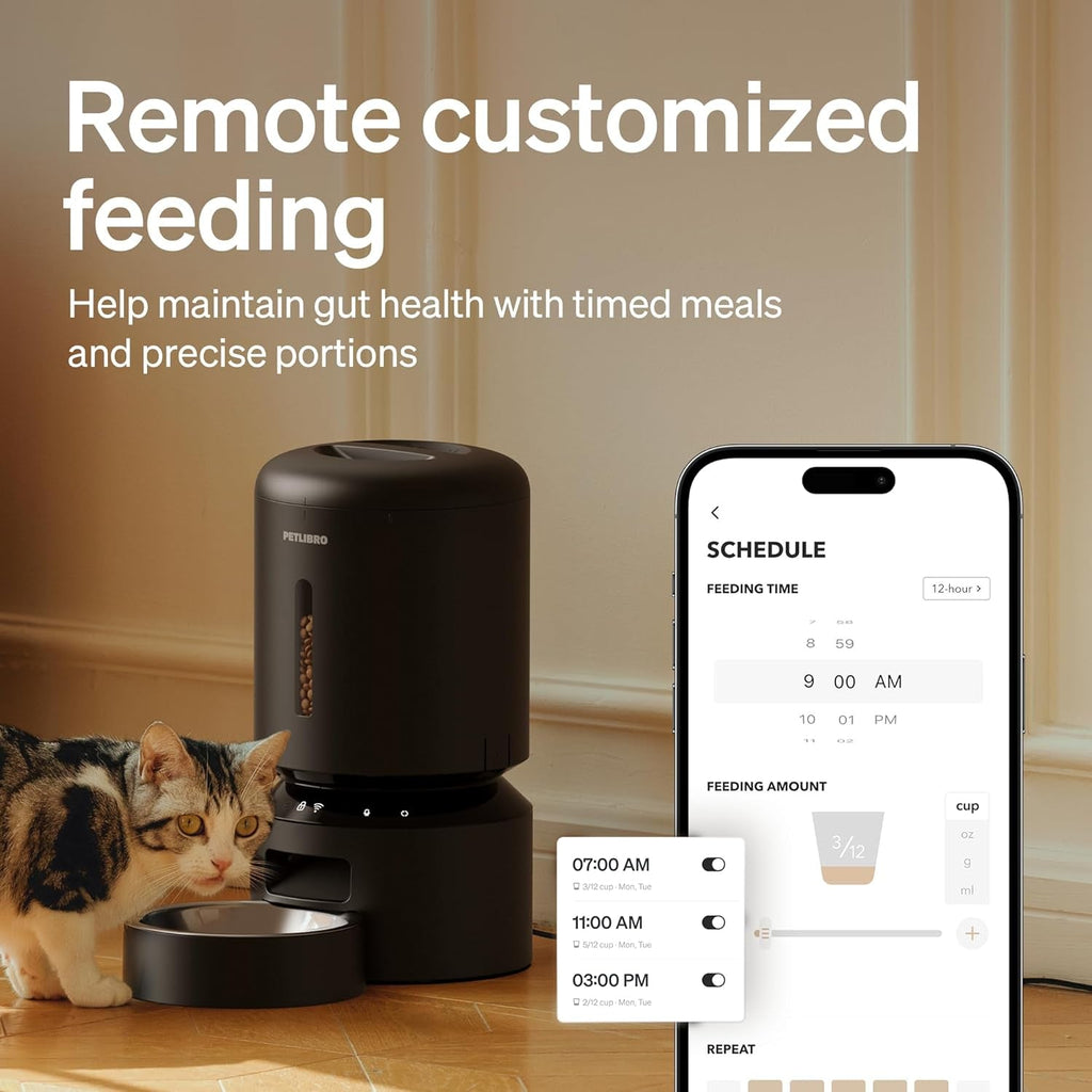 5L WiFi Automatic Pet Feeder - Freshness Preservation, Low Food Sensor, Up to 10 Meals/Day