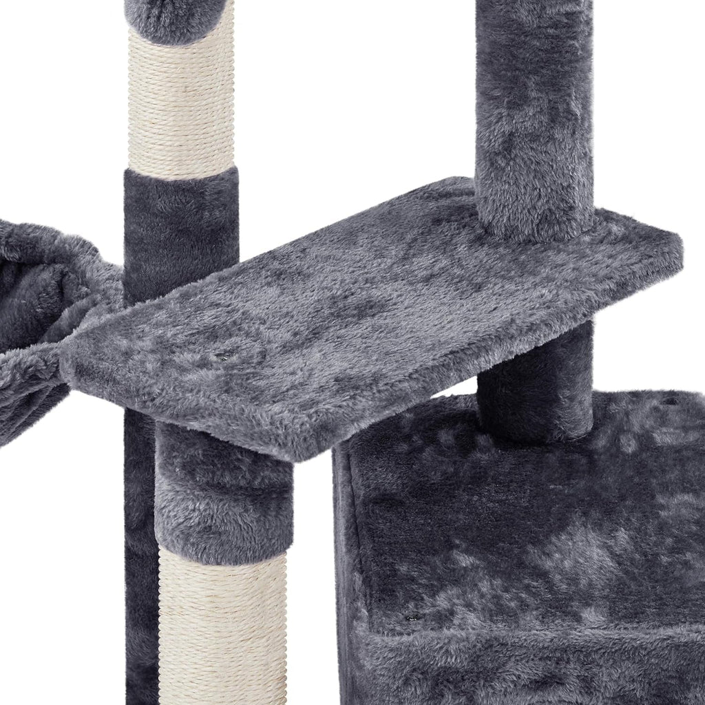 Cat Tree, 34In Cat Tower, Multi-Level Cat Condo with Extra Scratch Boards and Sisal Posts as Kitty Activity Center Pet Stand Tree for Indoor Kittens