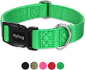 Medium Dog Collar in Lime Green: Heavy-Duty Adjustable Nylon with Quick-Release Buckle