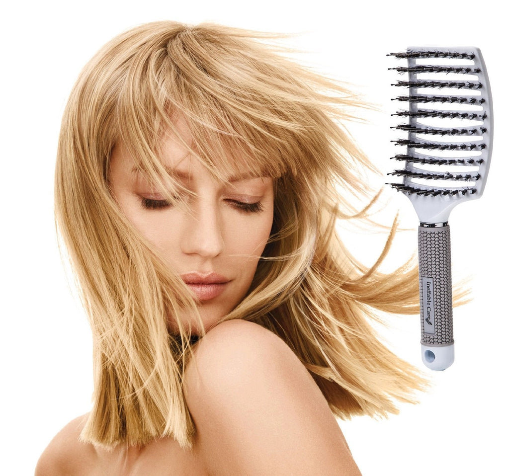Professional Boar Bristle Hair Brush Set – Curved and Vented Detangling Brushes for All Hair Types – Ideal Gift Kit for Women