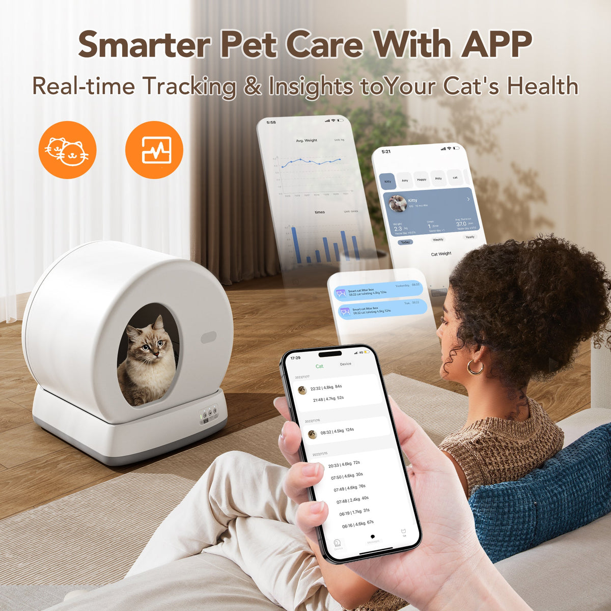 Self-Cleaning Cat Litter Box with App Control & Odor Isolation – Auto Smart Litter Box