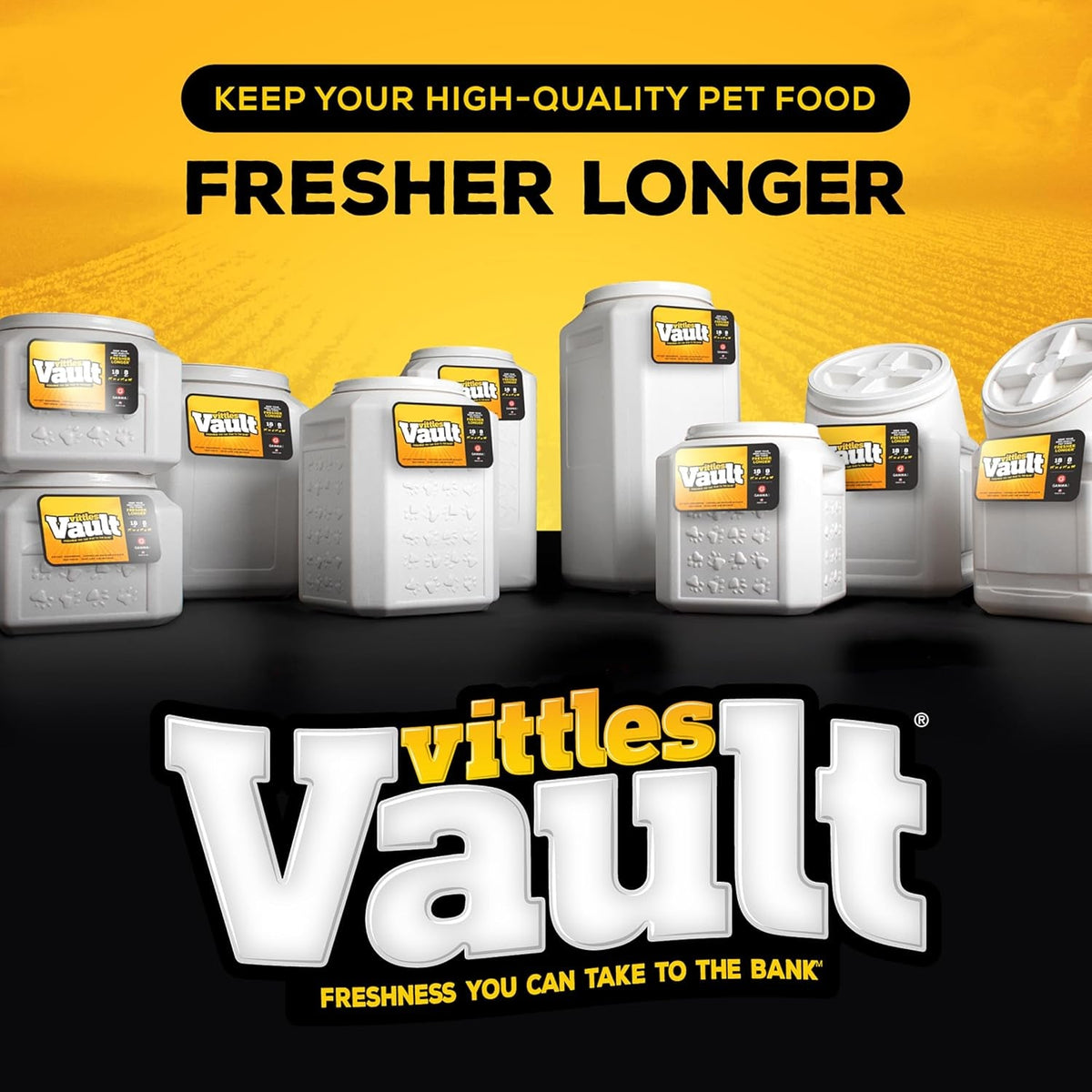 Vittles Vault Stackable Dog Food Storage Container with Sealing Lid, up to 40 Lbs Dry Pet Food Storage Container, Usa-Made - [20.5"L X 12"W X 16.75"H]