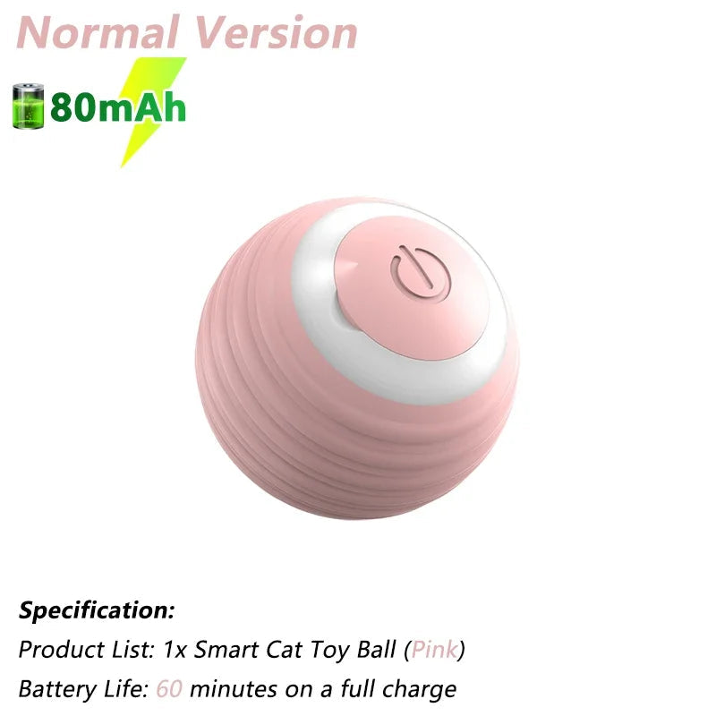 Electric Rolling Ball Cat Toy - USB Rechargeable, Auto Obstacle Avoidance