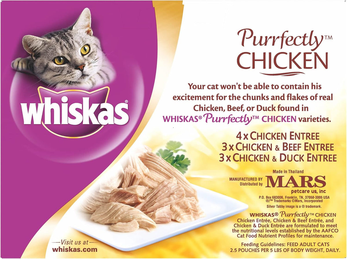 Purrfectly Chicken Variety Pack Wet Cat Food 3 Ounces, Pack of 4 (10 Count Each)