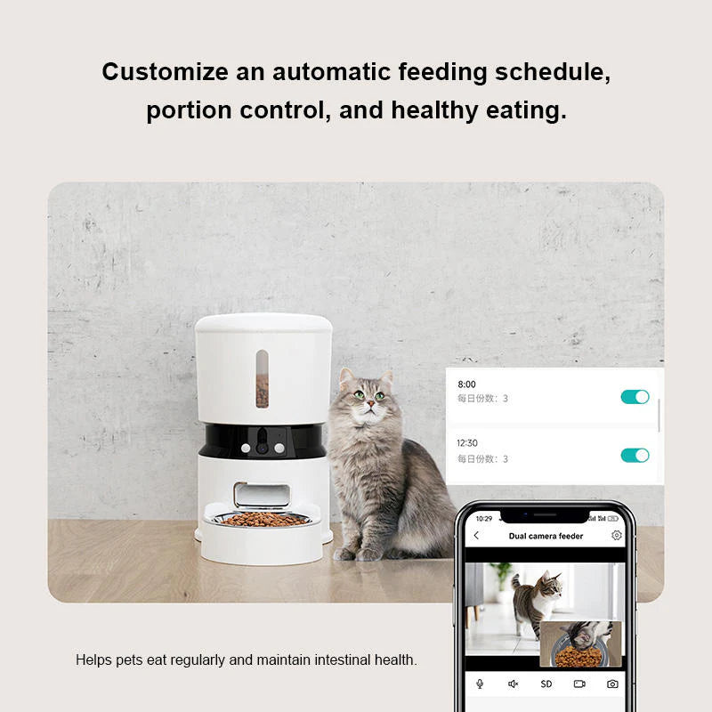 HEYBO Automatic Pet Feeder with Camera | App Controlled
