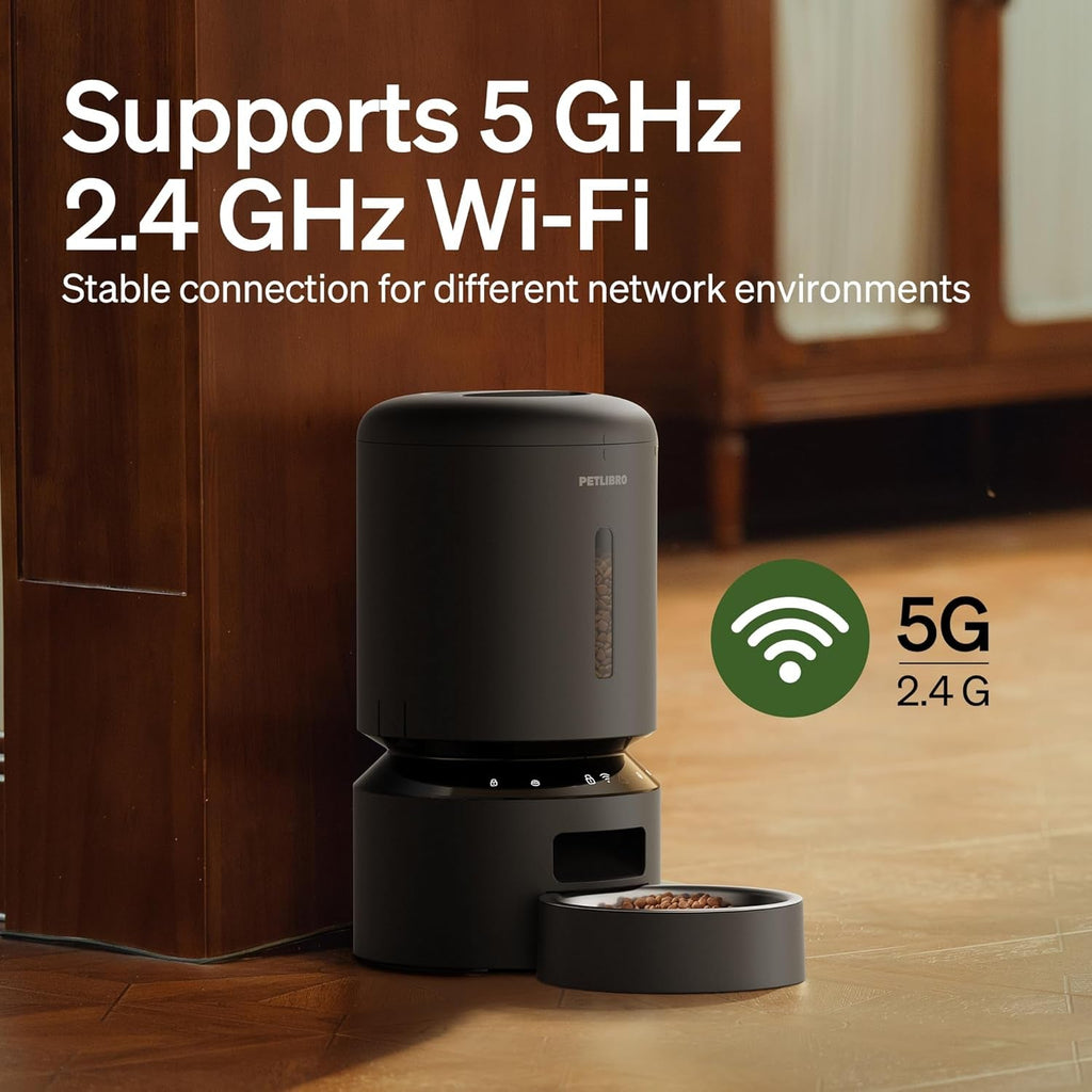 5L WiFi Automatic Pet Feeder - Freshness Preservation, Low Food Sensor, Up to 10 Meals/Day