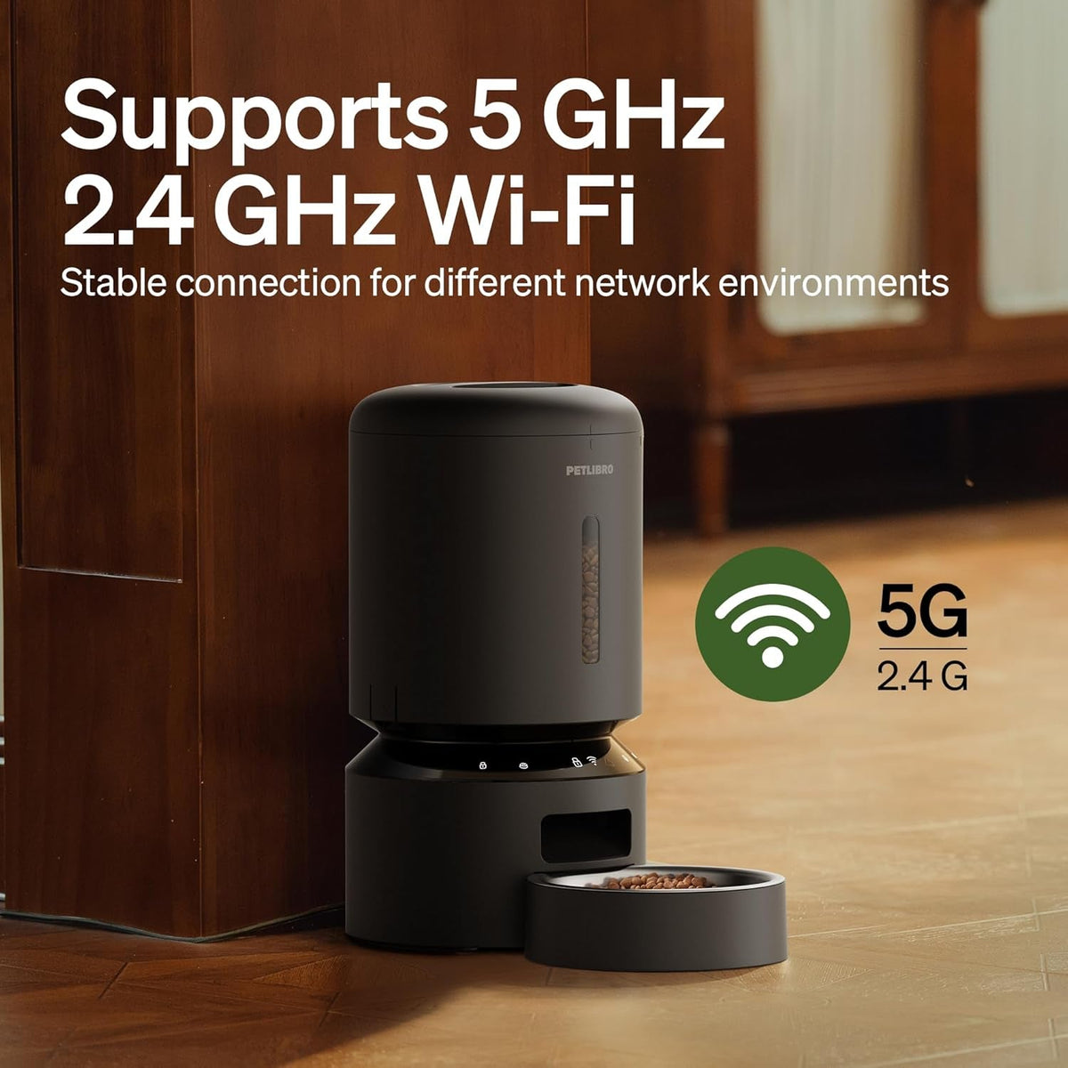 5L WiFi Automatic Pet Feeder - Freshness Preservation, Low Food Sensor, Up to 10 Meals/Day