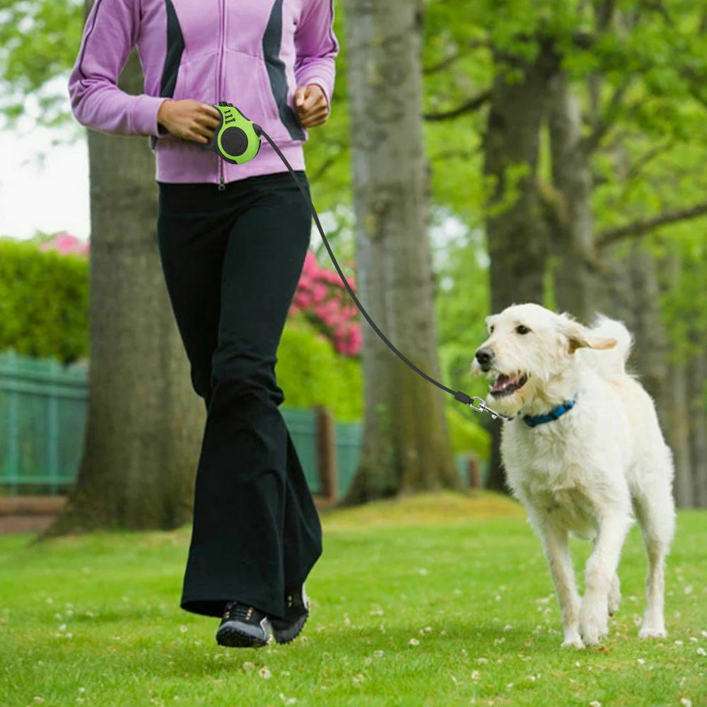 16.5FT Retractable Dog Leash - Automatic Walking Lead for Small & Medium Dogs