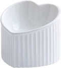 Elevated White Ceramic Cat Bowls: Stress-Free Feeding with Backflow Prevention, Whisker-Friendly Design, and Safe for Your Feline Friends