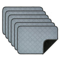 Washable Pee Pads for Dogs, Puppy Pads for Potty Training with Leakproof Bottom. Light Gray, 6 Pack, 20"X28"