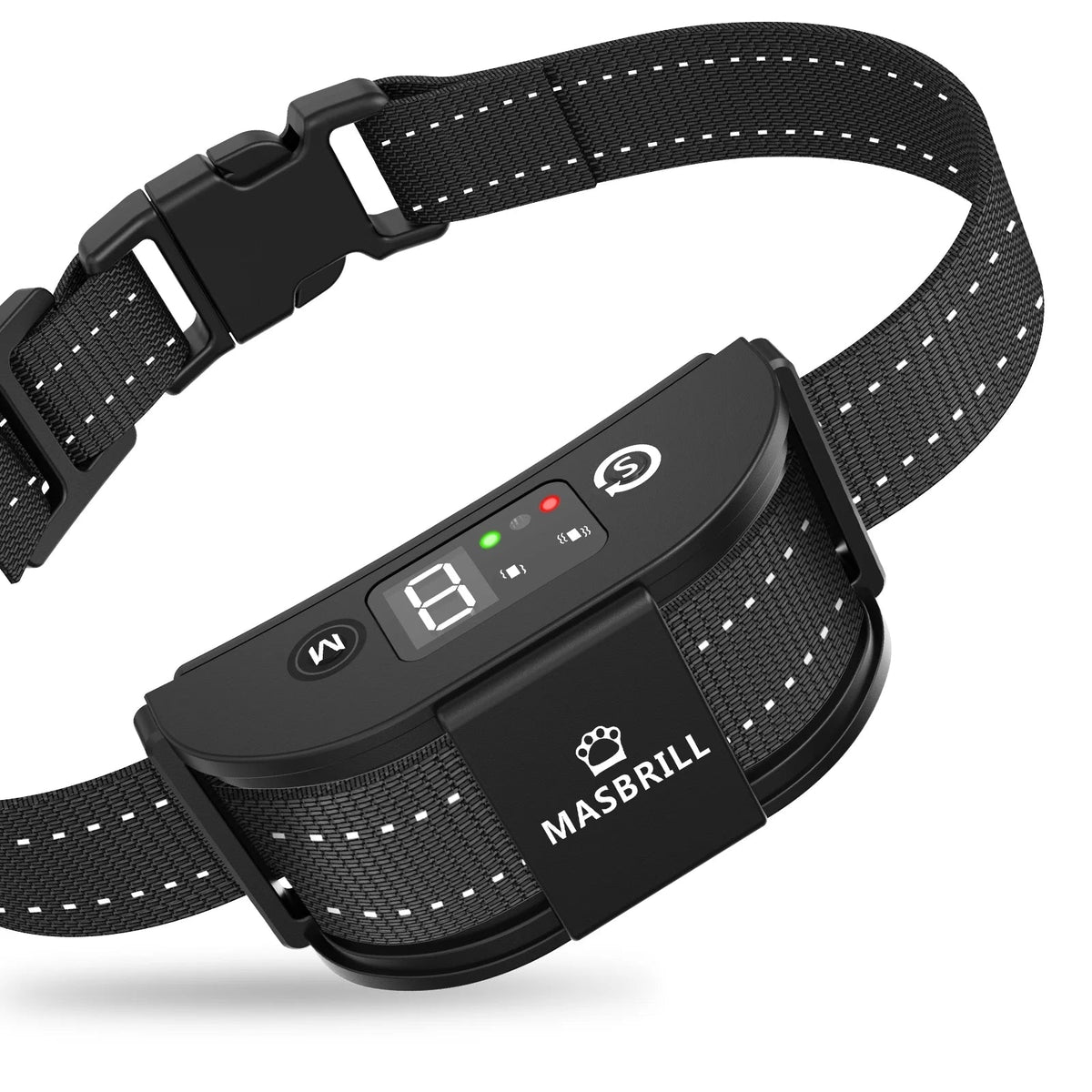 Dog Bark Collar, Rechargeable No Shock anti Bark Collar, Waterproof No Bark Collar for Medium Large Dogs -Black